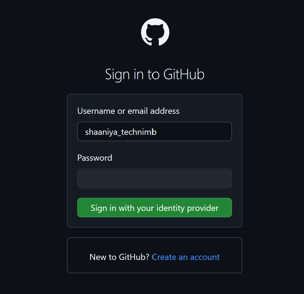 GitHub login