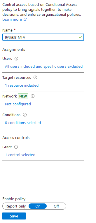 Conditional access policy