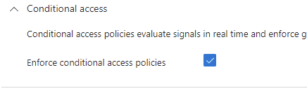 Enforce conditional access policy