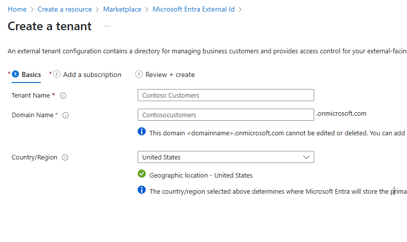Entra External ID Basic Information