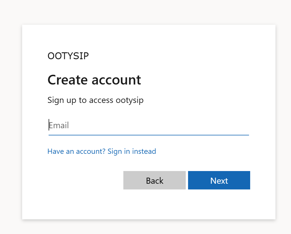 Create Account