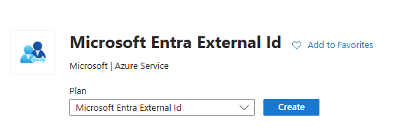 Create Entra External ID