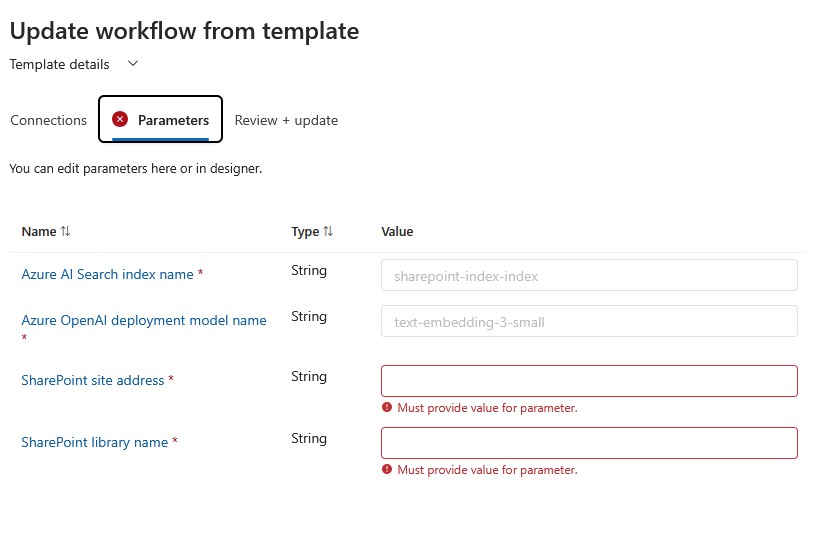 SharePoint Parameters