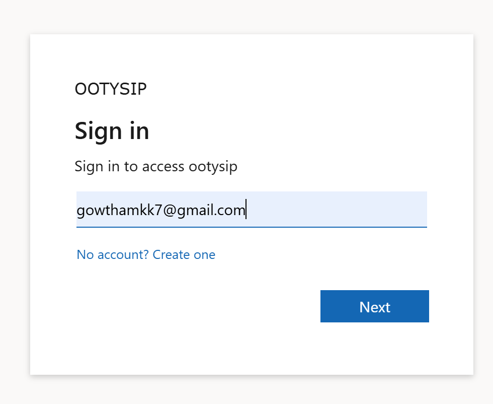 Sign In Entra ID