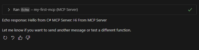 MCP server response