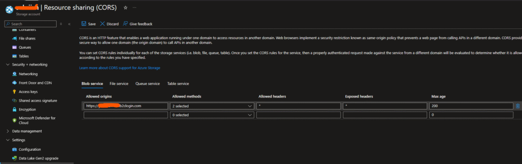 Azure storage account
