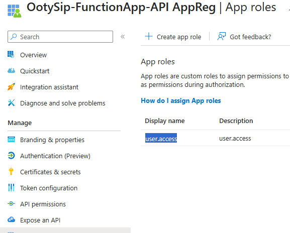 App Role in Entra ID App Registration